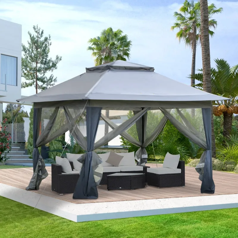 12' x 12' Foldable Pop-up Gazebo - Charcoal Gray