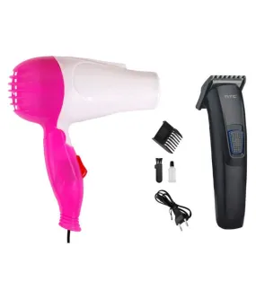 1290 Pink   HTC AT 522 Hair Trimmer For Men ( Black )