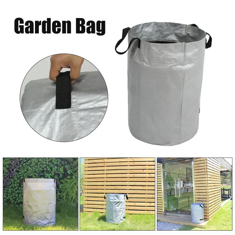 3PCS 100L Reusable Foldable Garden Waste Bag Leaf Weed Storage Bucket