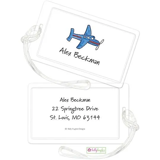 Airplane Kids Bag Tags