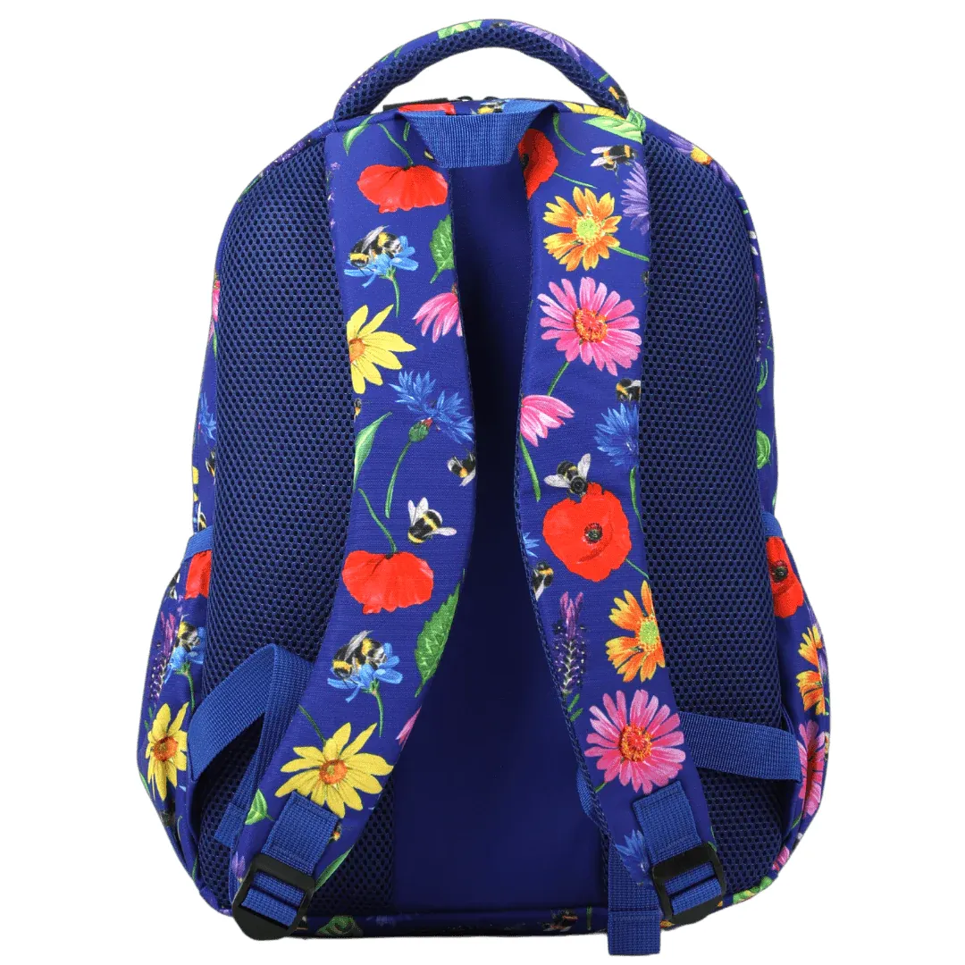 Alimasy Midsize Kids Backpack - Bees and Flowers