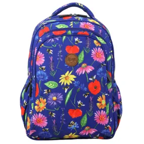 Alimasy Midsize Kids Backpack - Bees and Flowers