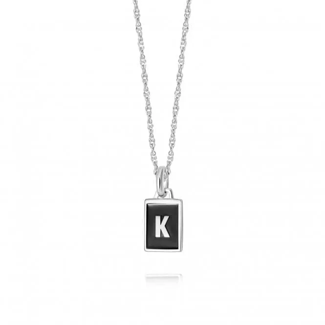 Alphabet Initial Recycled Sterling Silver K Necklace BETK_SLV