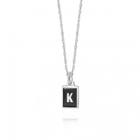 Alphabet Initial Recycled Sterling Silver K Necklace BETK_SLV