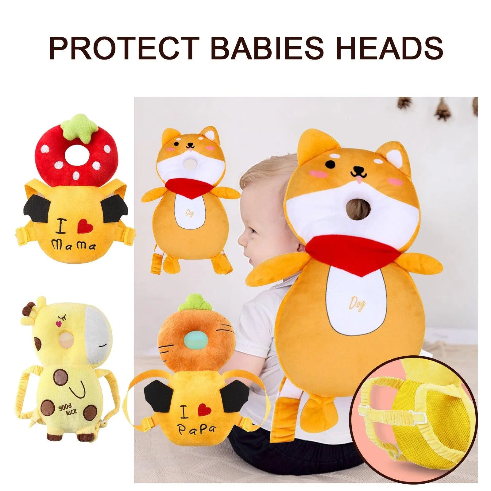 Animal Shape Baby Backpack Pillow