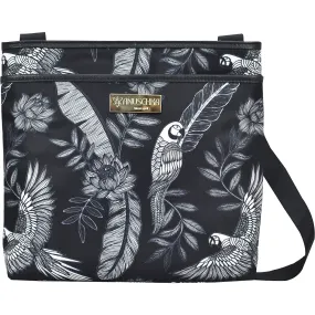 Anuschka Crossbody w/Slip Pocket Jungle Macaws Fabric/Leather