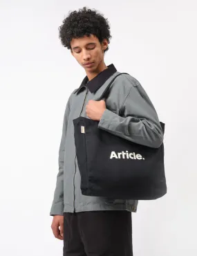 Article Organic Heavy Canvas Tote Bag - Black