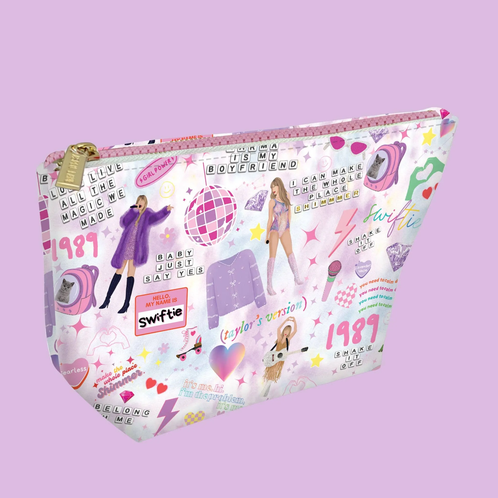 Aspen Lane - Swiftie Taylor Swift Mosaic Magic Cosmetic Pouch Bag