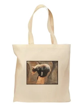 Balancing Bear Cub Grocery Tote Bag - Natural