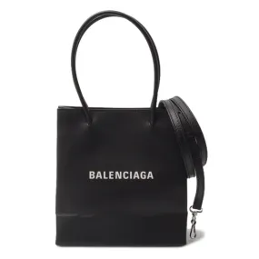 Balenciaga Leather Shopping Tote XXS Black 2WAY 572411