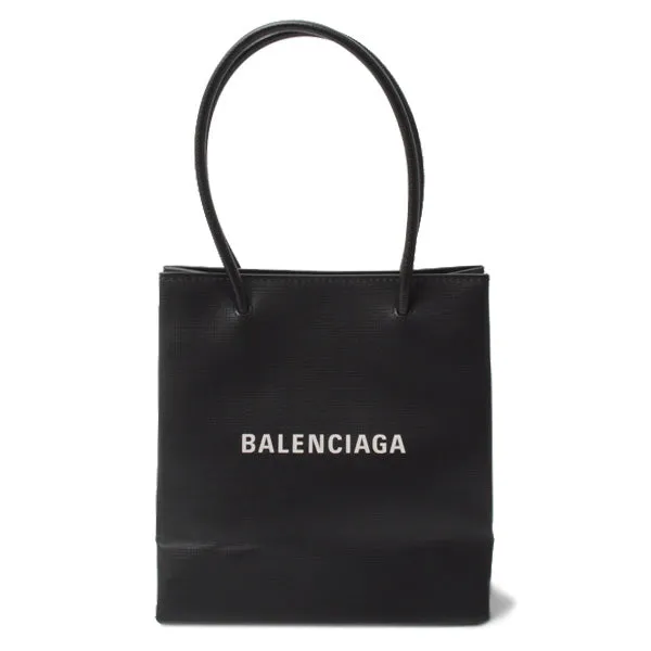 Balenciaga Leather Shopping Tote XXS Black 2WAY 572411