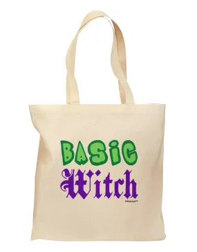 Basic Witch Color Green Grocery Tote Bag