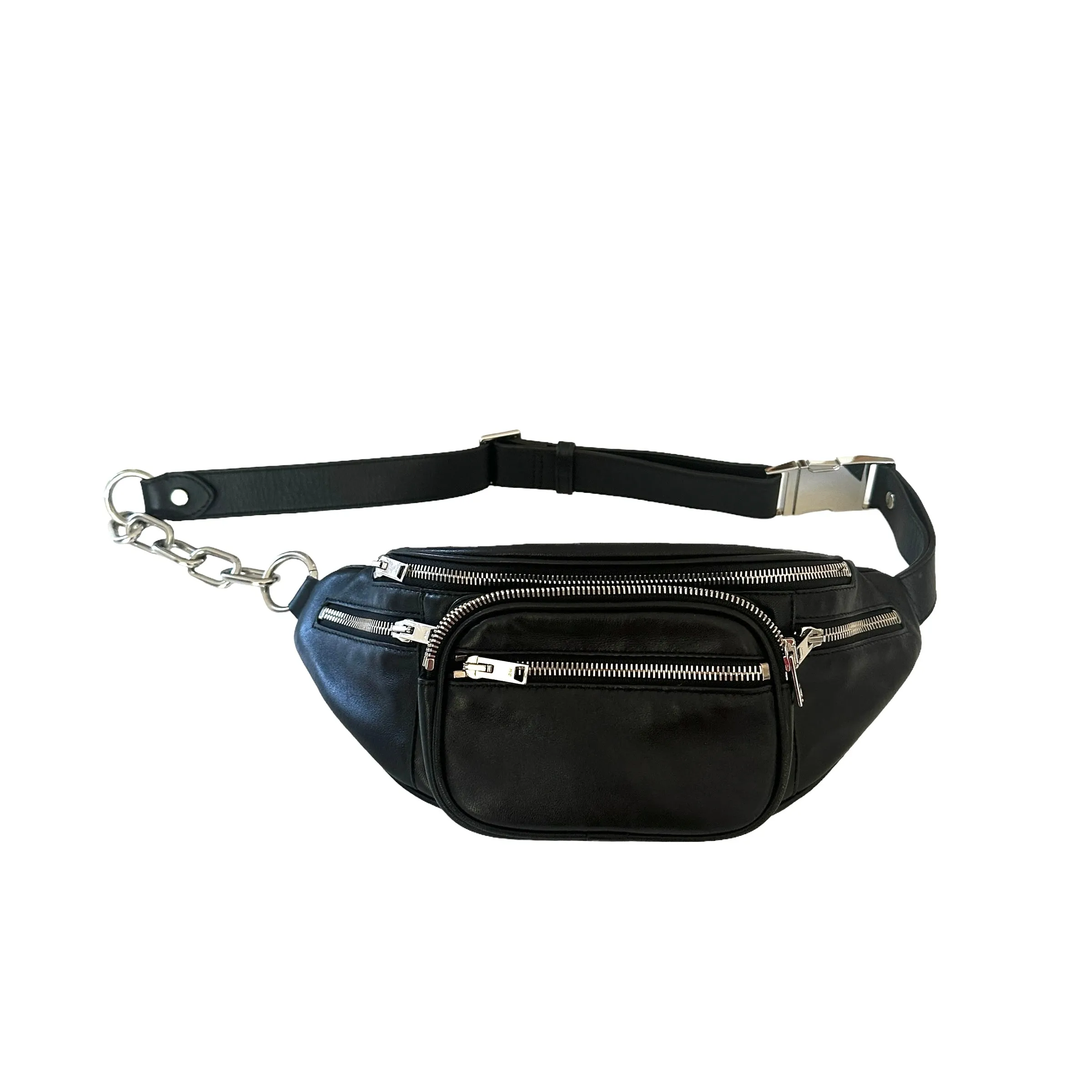 Black & Silver Belt Bag