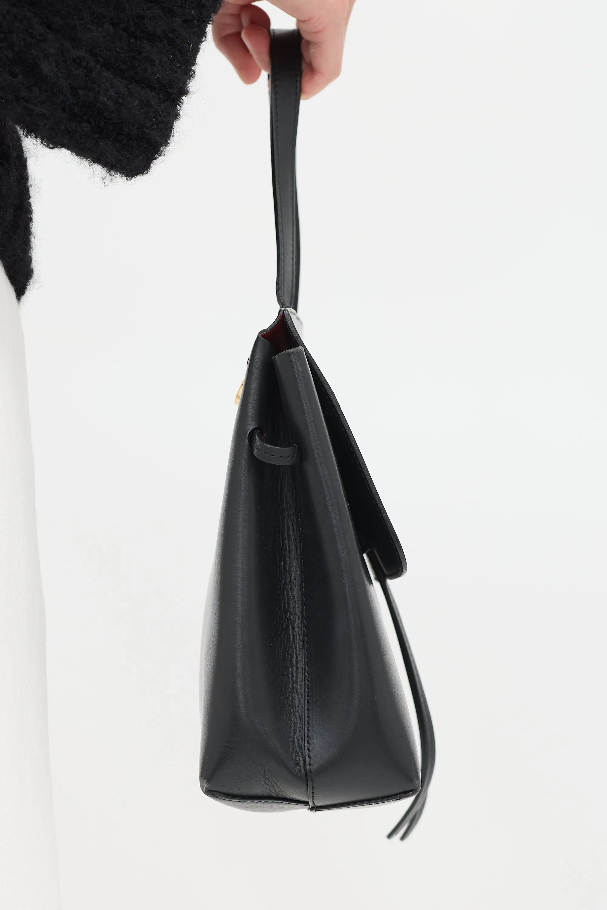 Black Leather Lady Bag