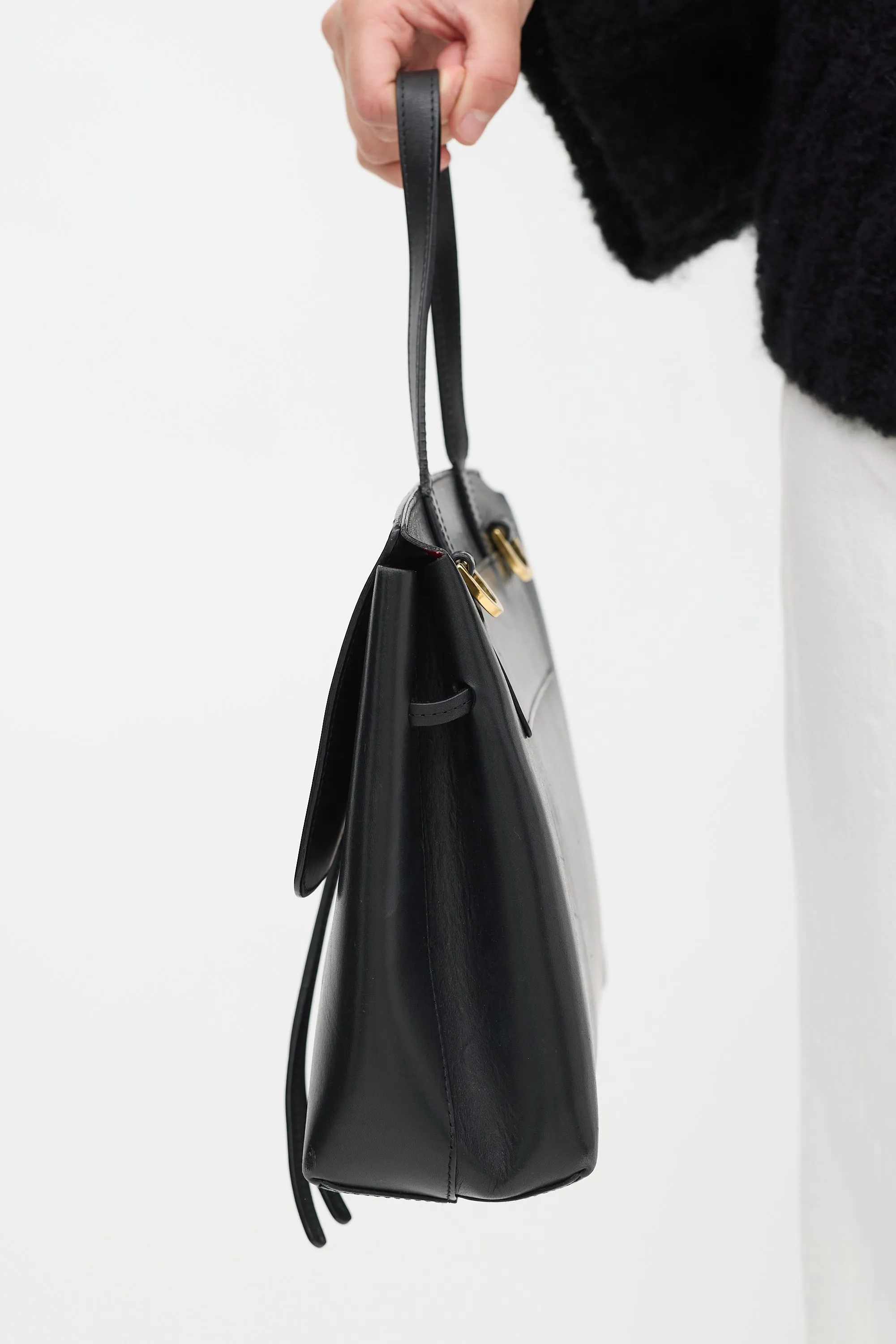 Black Leather Lady Bag