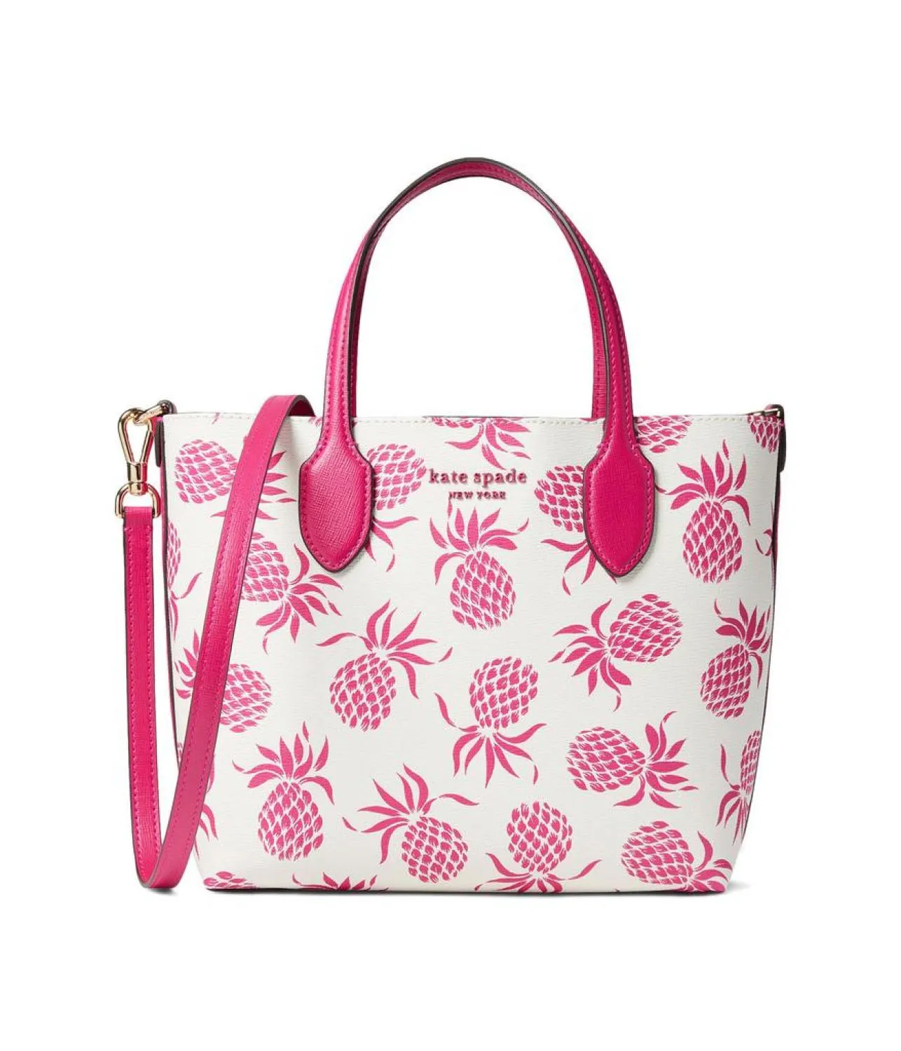 Bleecker Pineapple Printed Pvc Medium Crossbody Tote