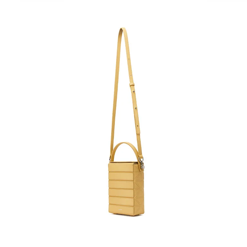 Block Case Foldable Crossbody Bag - Yellow (final sale)