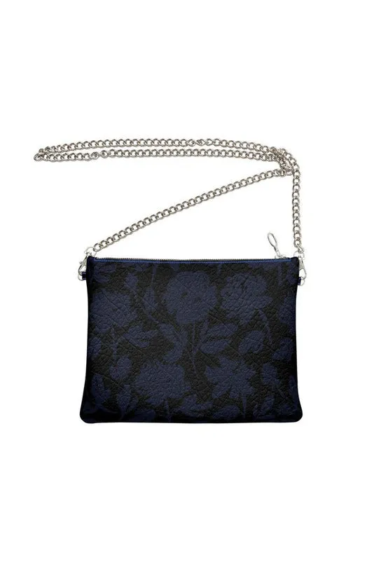 Blue Rose Cross Body Chain Bag