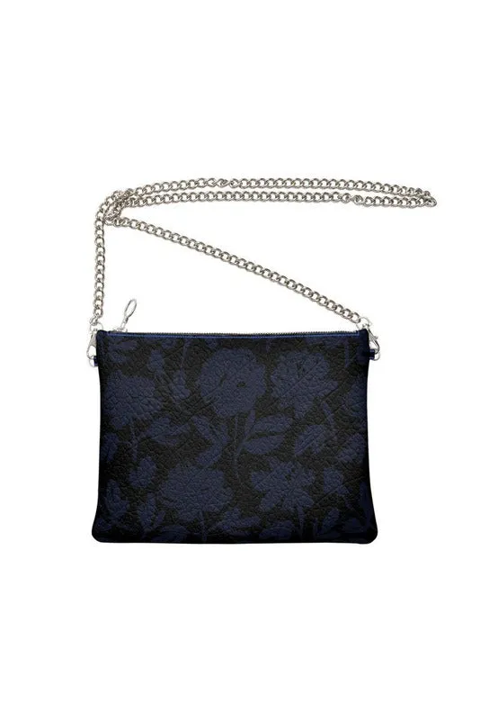 Blue Rose Cross Body Chain Bag