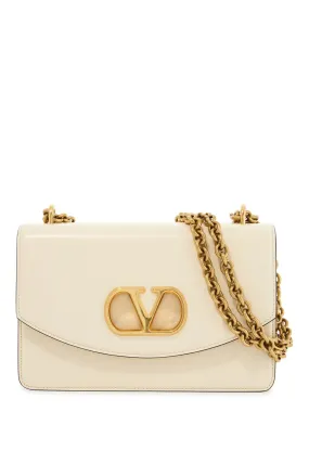 Borsa A Spalla In Pelle Butter White Con Tracolla Catena