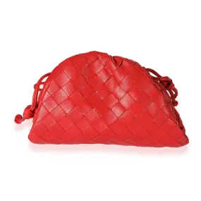 Bottega Veneta Red Intrecciato Calfskin Mini Pouch