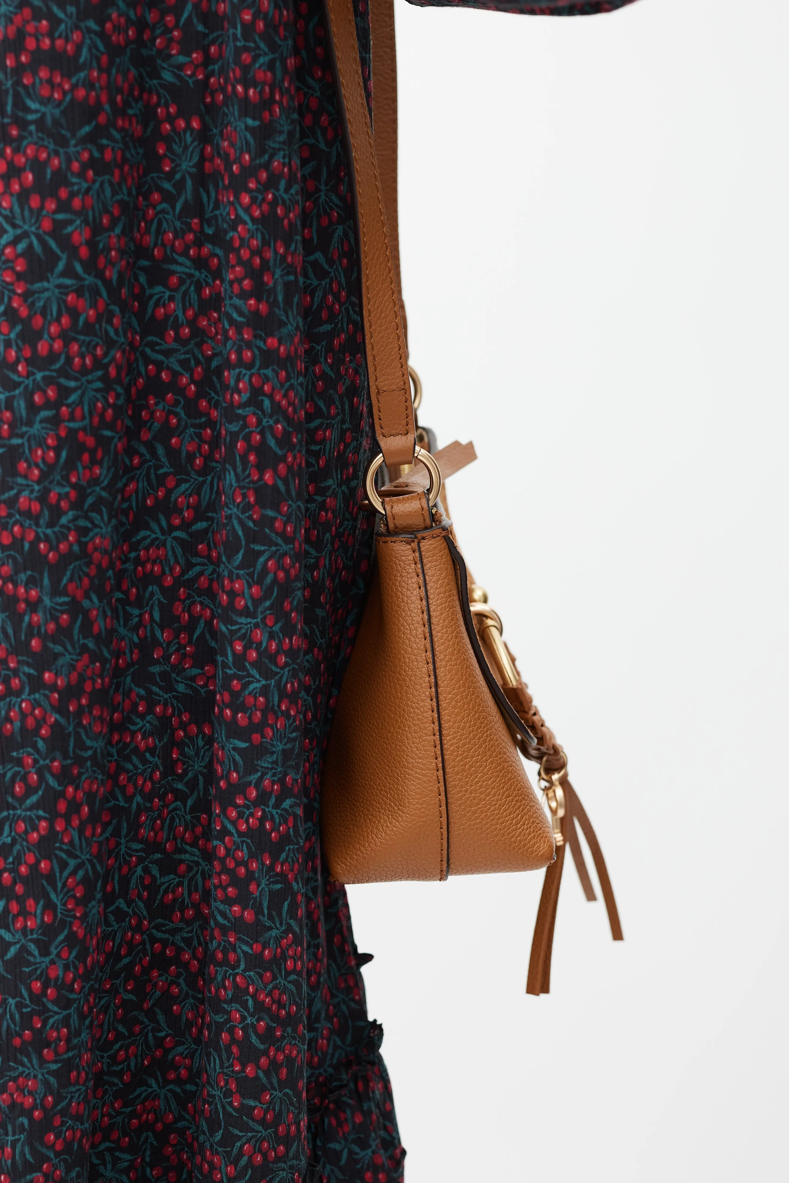 Brown Leather Mini Joan Crossbody Bag