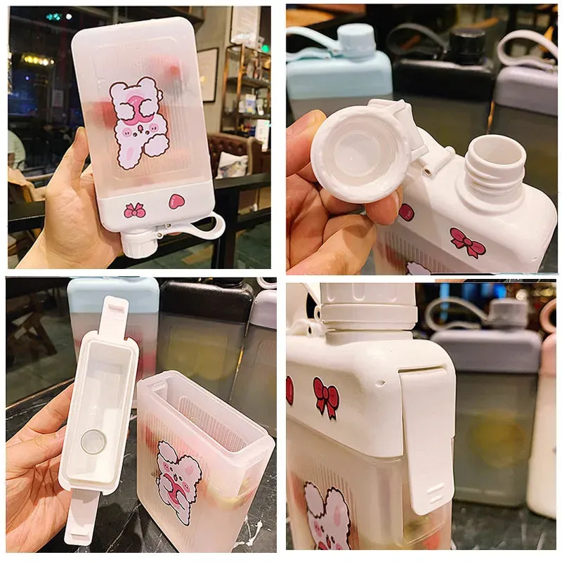 Bunny & Bear Flat Water Bottles