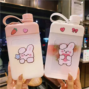 Bunny & Bear Flat Water Bottles