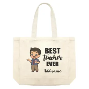 Chibi Teachers Chubby Male Best Teacher Ever Addname Shopping Bag