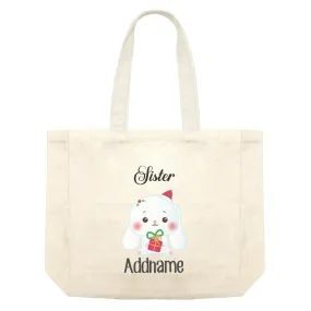 Christmas Cute Animal Series Sister Rabbit Shopping Bag