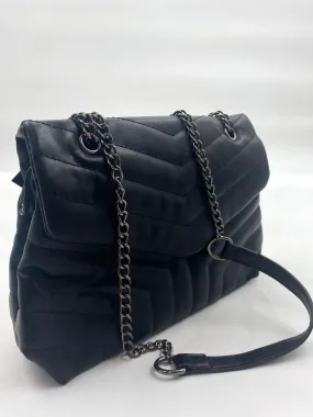 Clarissa Quilted Crossbody Bag (Black)