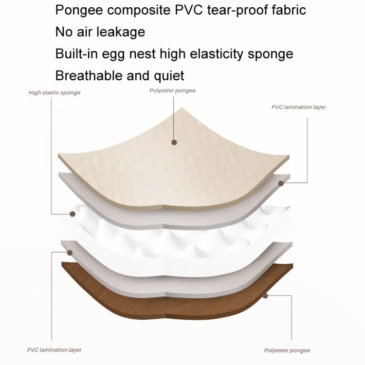 CSTUR D2250 Thickened Portable Camping Hexagonal Automatic Inflatable Mat Outdoor Picnic Moistureproof Mat, Thickness: 3cm (Khaki)