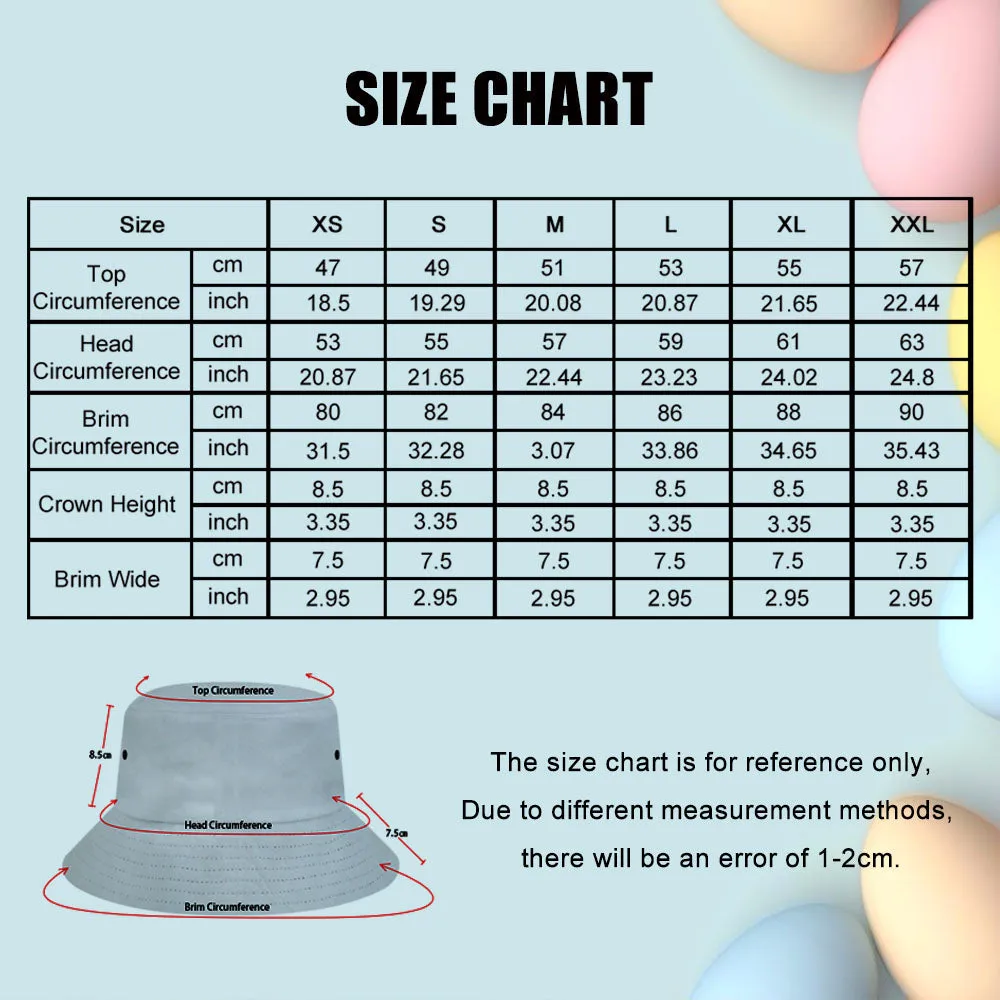 Custom Bucket Hat Unisex Face Bucket Hat Personalised Wide Brim Outdoor Summer Cap Hiking Beach Sports Hats Gift for Lover