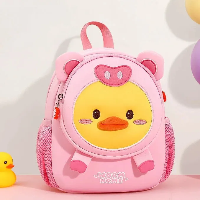 Cute Dinosaur and Little Yellow Duck Backpack for Kids - Perfect for Kindergarten