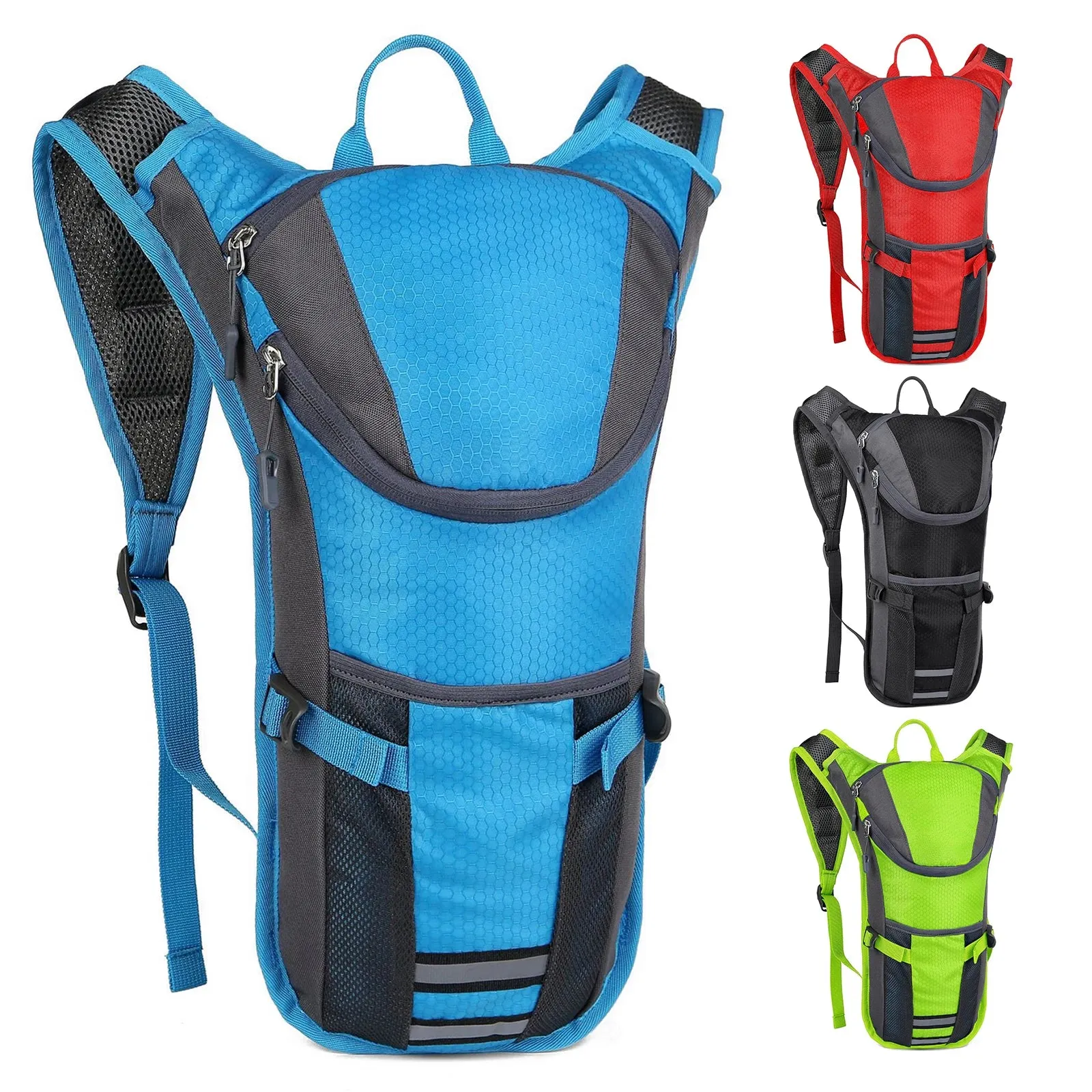 Cycling Hydration Backpack Nylon Hiking Backpack Outdoor Water Bladder Backpack for Biking Running Mountaineering