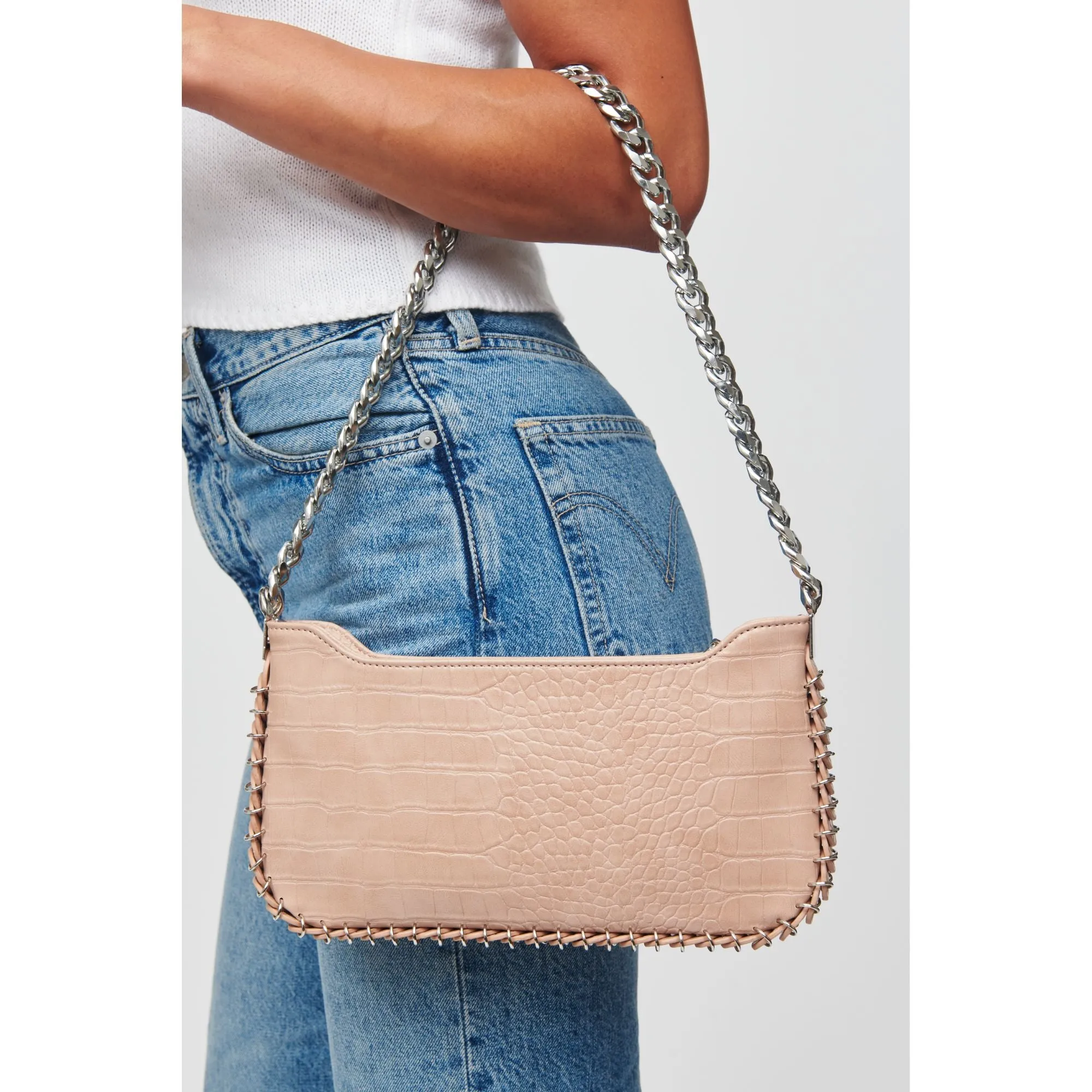 Elsie - Croc Shoulder Bag