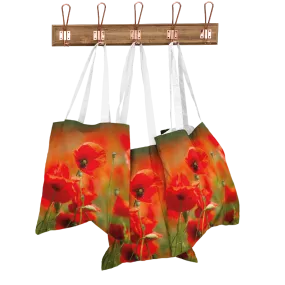 Field of Poppies Wipeable Bag for Life