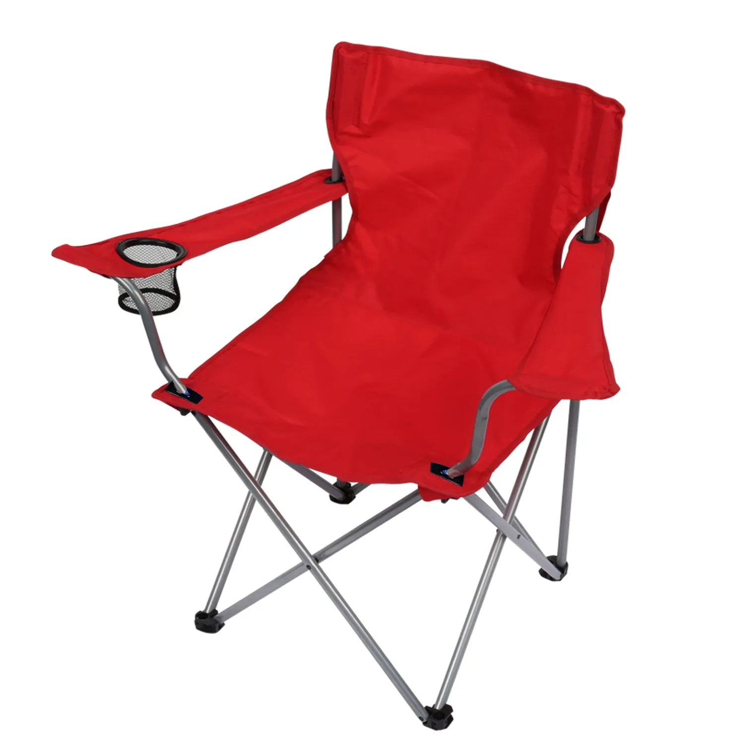 Foldable Beach Chair with Detachable Umbrella Armrest Adjustable Canopy Stool with Cup Holder Carry Bag