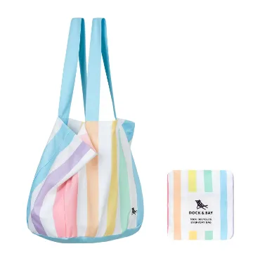 Foldaway Tote Bag - Unicorn Waves