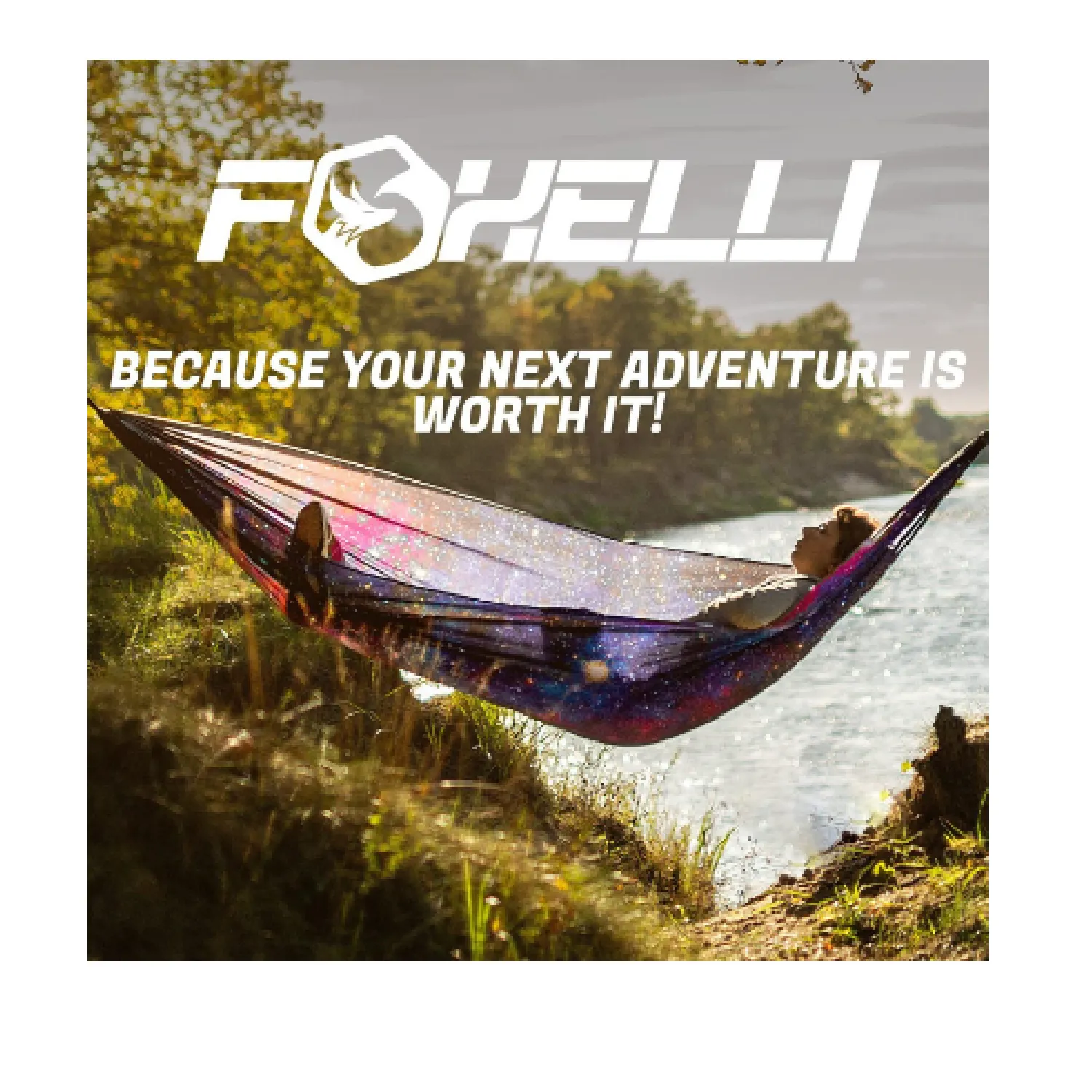 Foxelli Camping Hammock | Parachute Nylon Portable Hammock