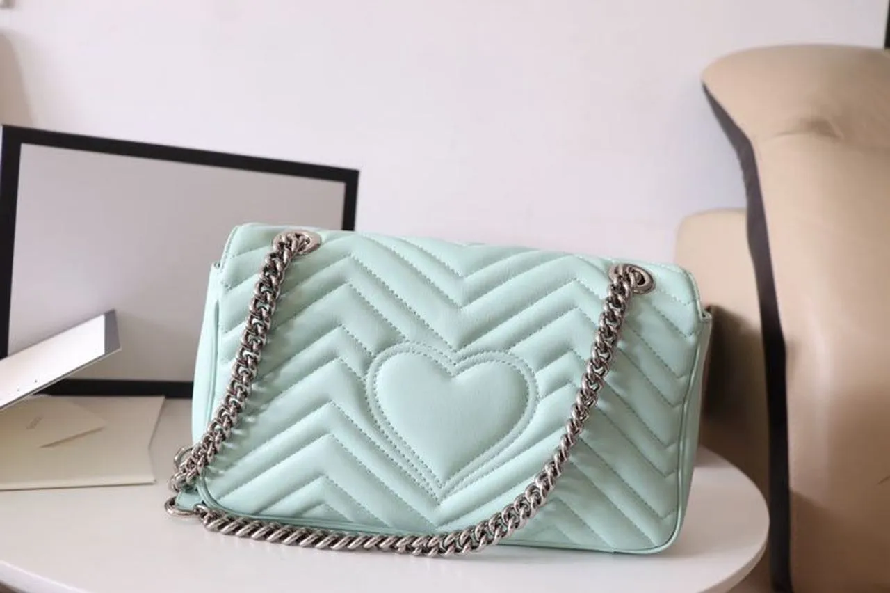 gg Marmont Small Matelassé Shoulder Bag Mint Green For Women 10in/26cm gg 443497