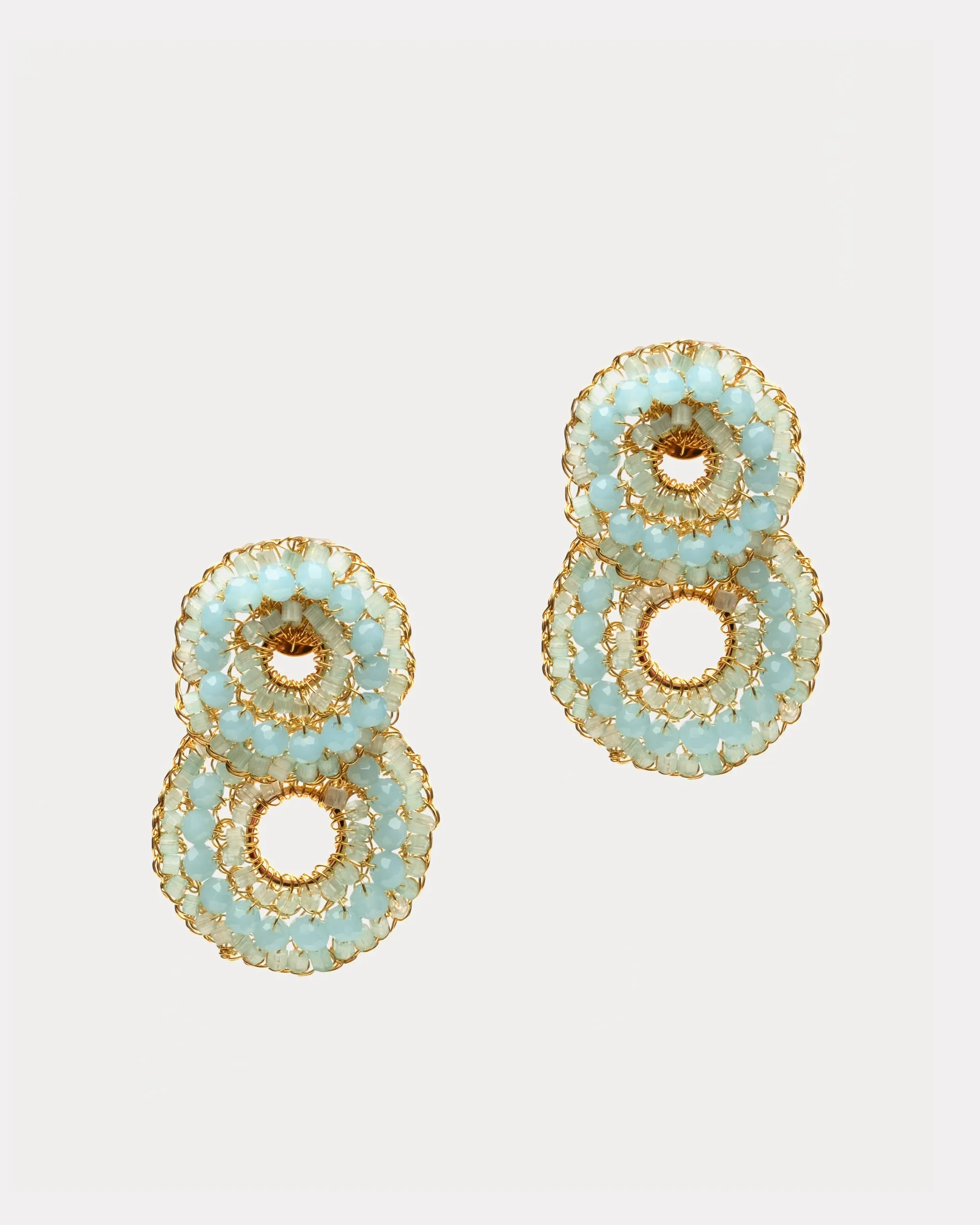 Gush Small Earring Aqua Blue