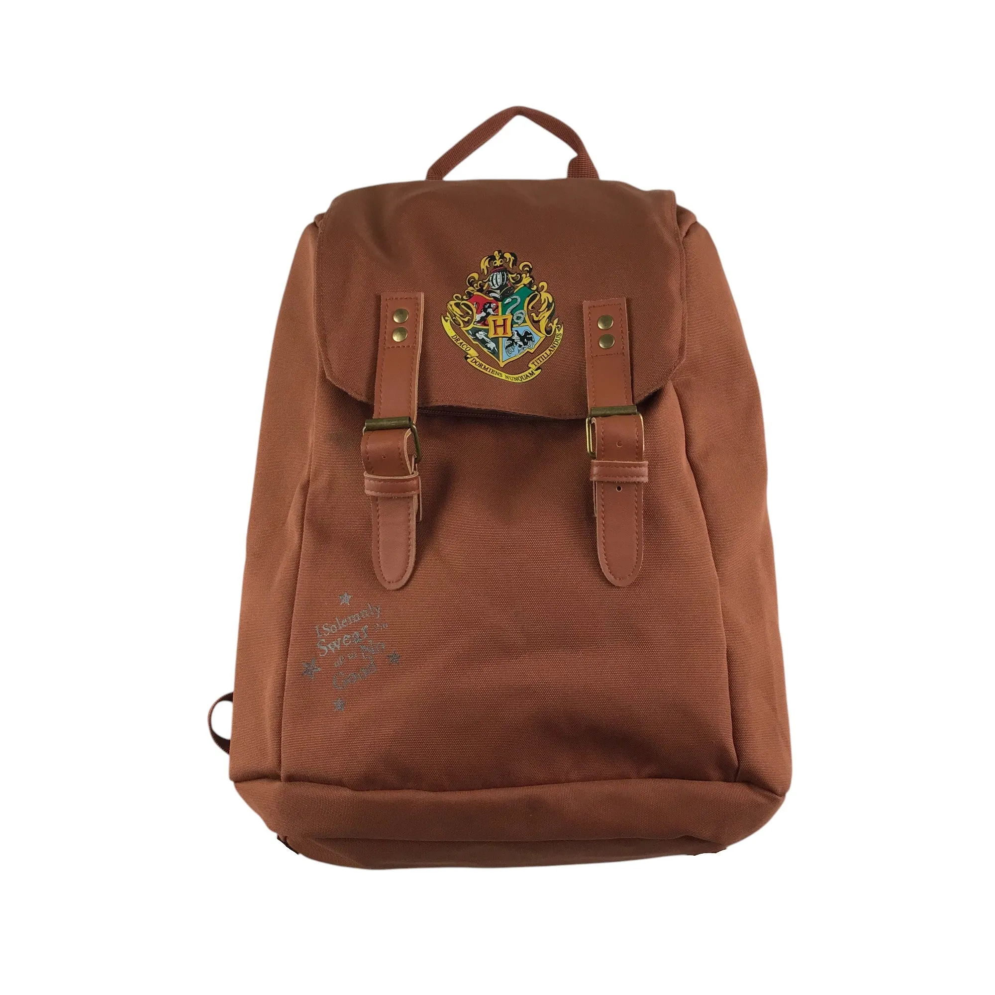 Harry Potter Hogwarts rucksack brown with magnet fastening