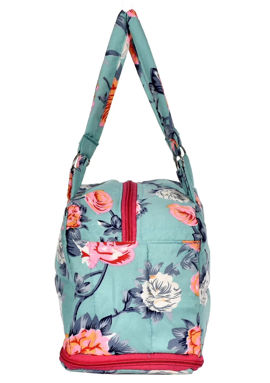 Heart Home Flower Printed Everday Use Women Bag for Travel: Shopping: School: Work (Green)-45LUGHH014