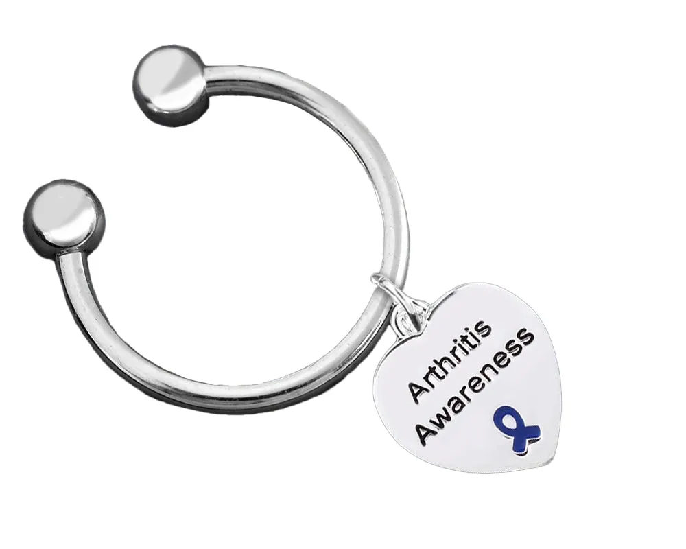 Heart Shaped Arthritis Awareness Key Chains