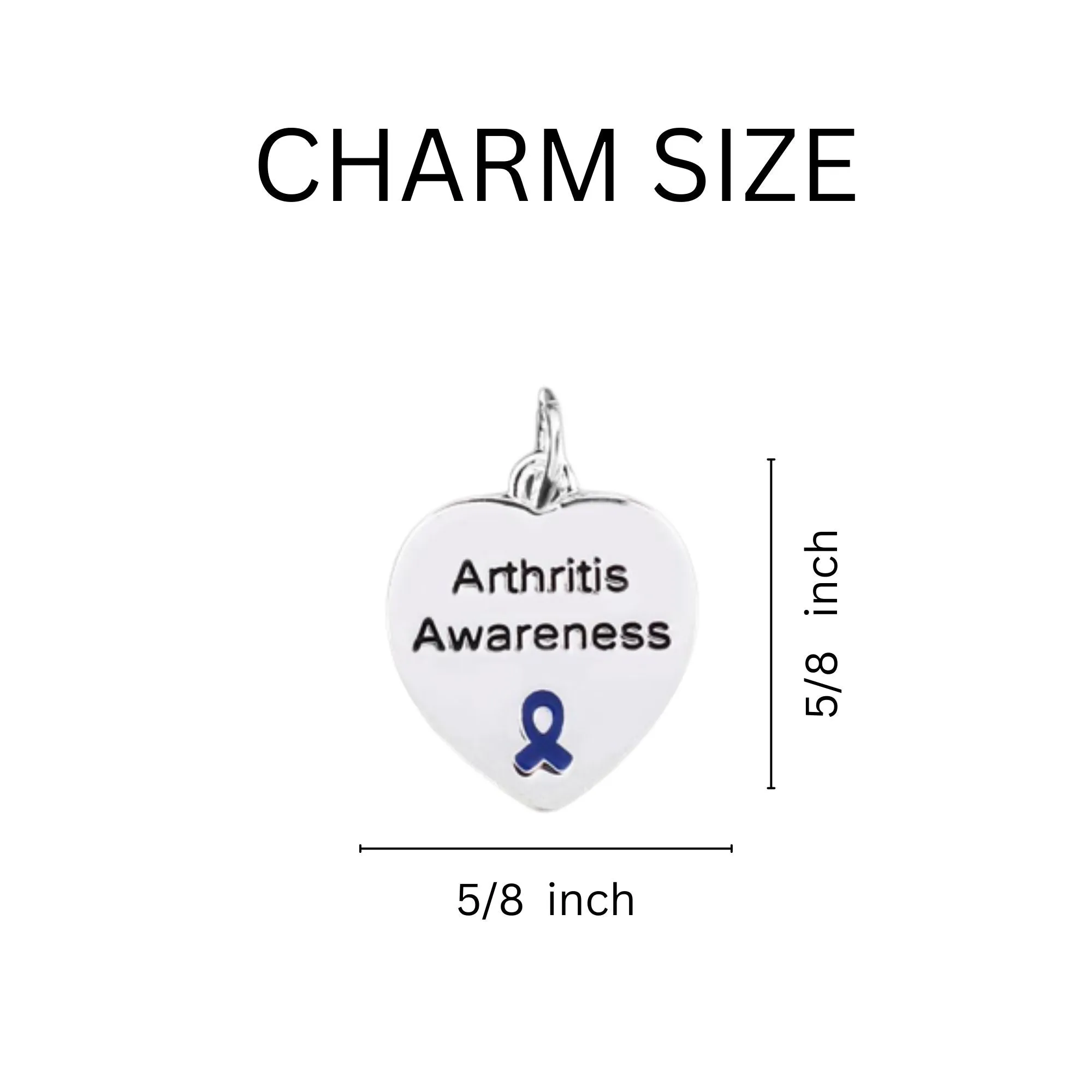 Heart Shaped Arthritis Awareness Key Chains