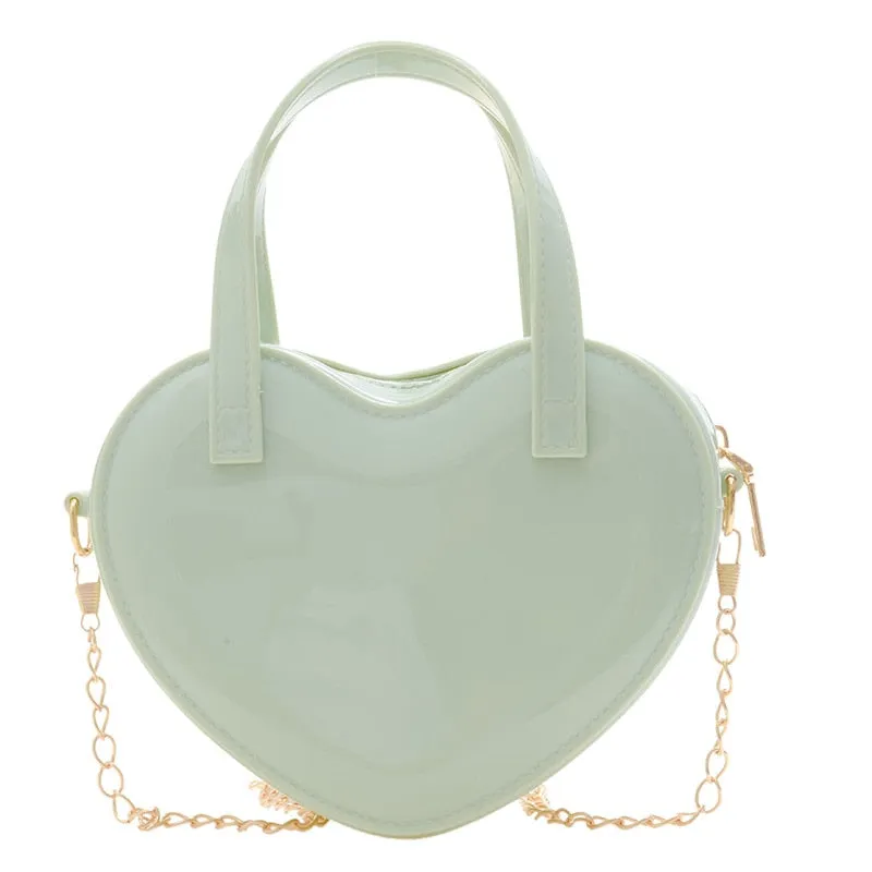 Heart Shaped Chain Shoulder Bag