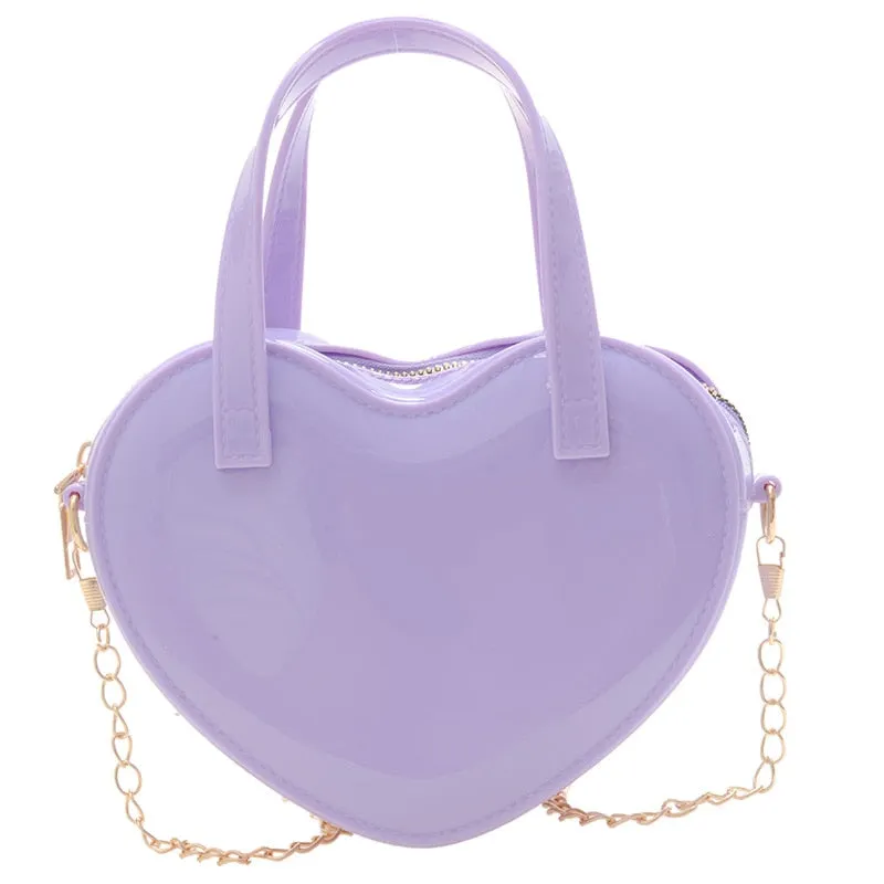 Heart Shaped Chain Shoulder Bag