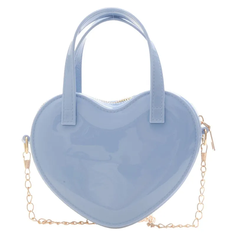 Heart Shaped Chain Shoulder Bag