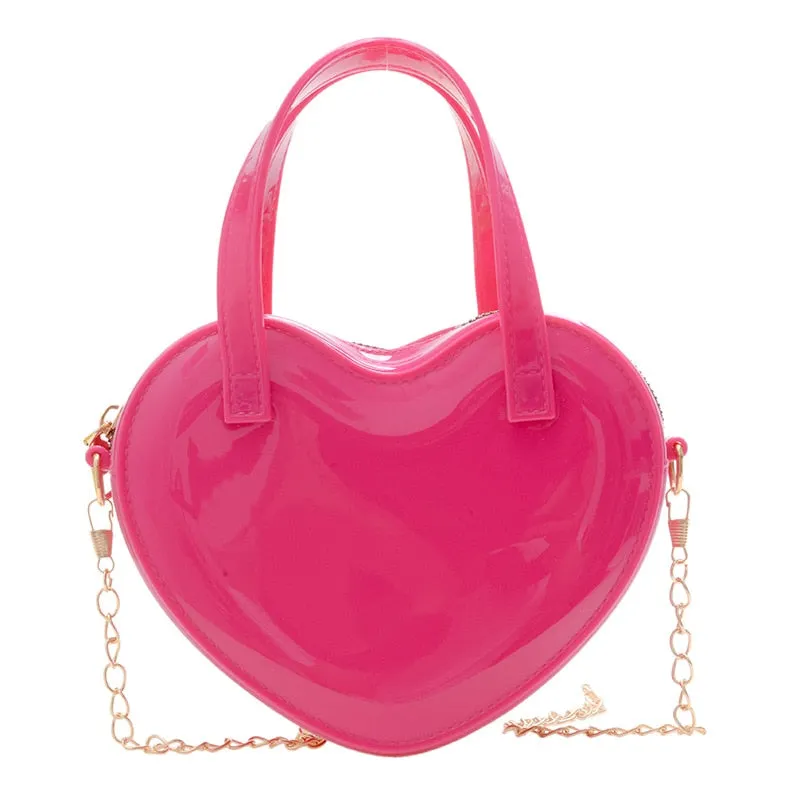 Heart Shaped Chain Shoulder Bag